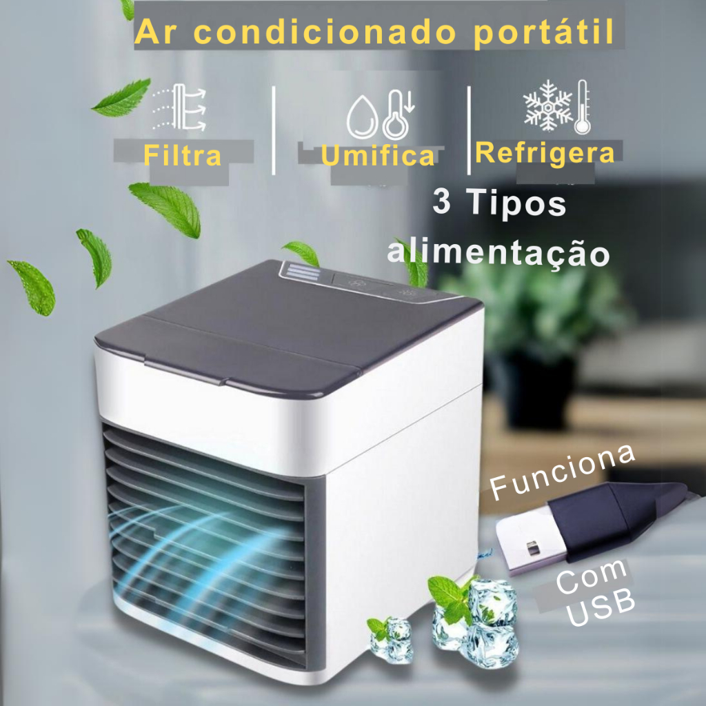 Mini climatizador Climatizador de ar Climatizador portatil Ar ...