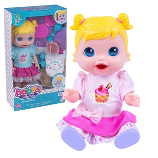 Boneca Baby Comidinha Alive Menininha Come e Faz Caquinha C/ Acessorios