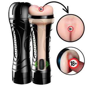 Masturbador Masculino Anus Formato Lanterna Discreto Com Vibração Multivelocidade