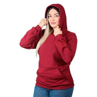 Moletom Canguru Unissex Feminino Masculino Com Capuz Liso Sem Estampa Blusa de Frio Inverno