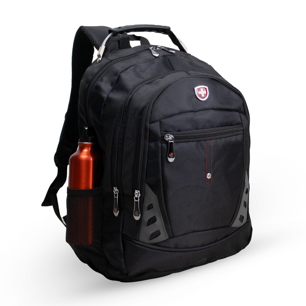 Mochila grande reforçada preto Unissex Notebook Interlagos Swiss Move