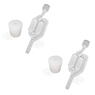 2 Airlock com Rolha de Silicone Cerveja Artesanal Tipo S