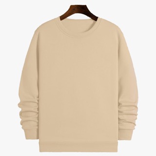 Moletom Gola Redonda Unissex Blusa De Frio Basico Careca Casaco Feminino Masculino Flanelado Liso Sem Estampa Algodão