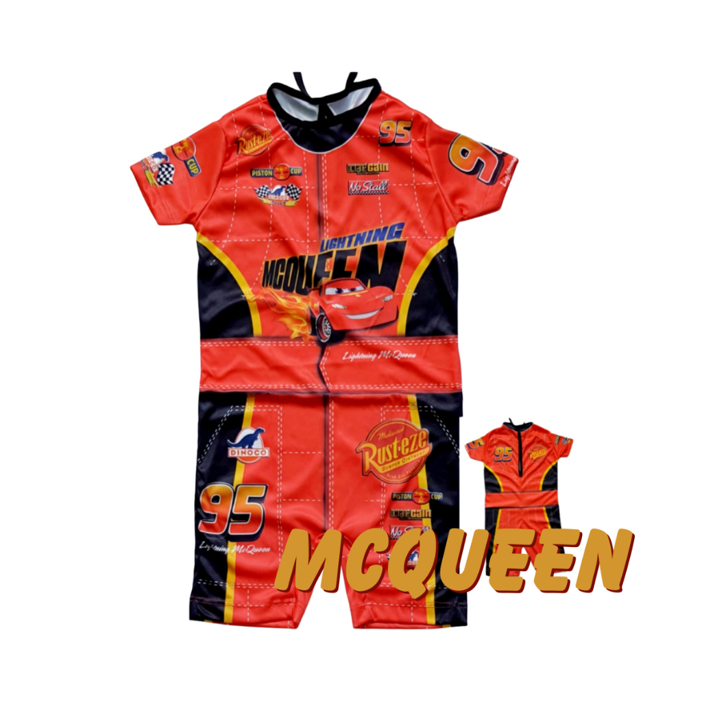 Fantasia Roupa Relâmpago Mcqueen Carros Piloto infantil