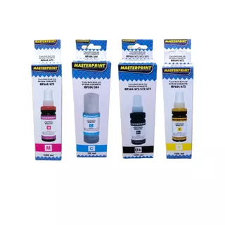 Kit 4 Tintas Compatível L3210/L110/L120/L375 Refil Mp664.673 Master