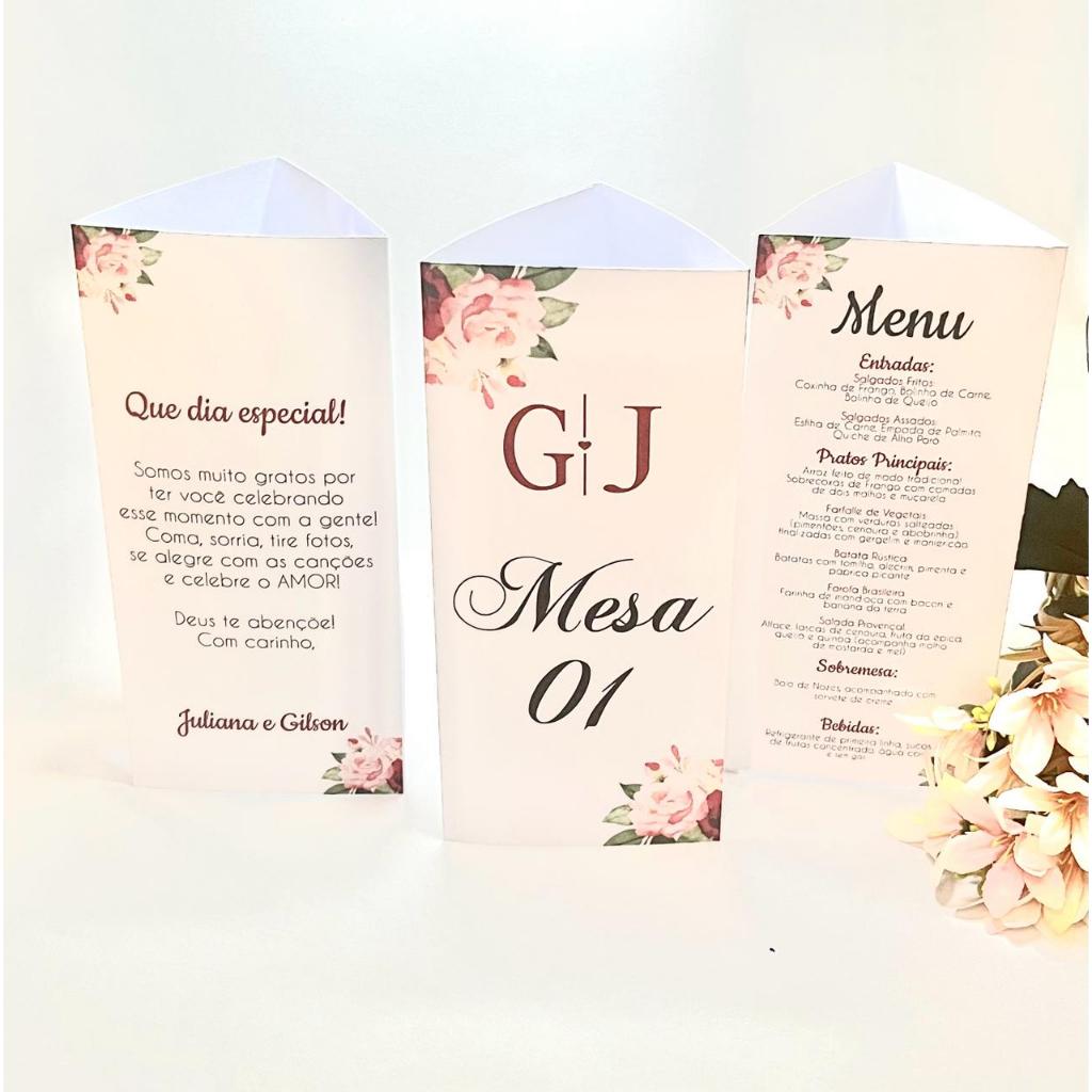 Número de mesa com menu triângulo | Shopee Brasil