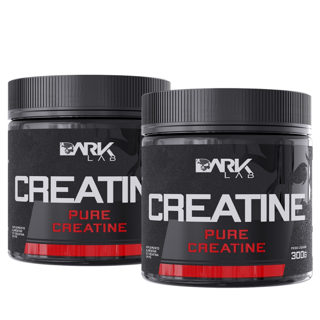 Kit 2x Creatina Monohidratada Pura 300g Dark Lab - 100% Pura