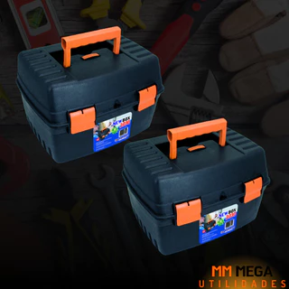 Kit 2 Caixa de Ferramentas Maleta Organizadora Grande Resistente Durável Cabe uma Makita Eletricista
