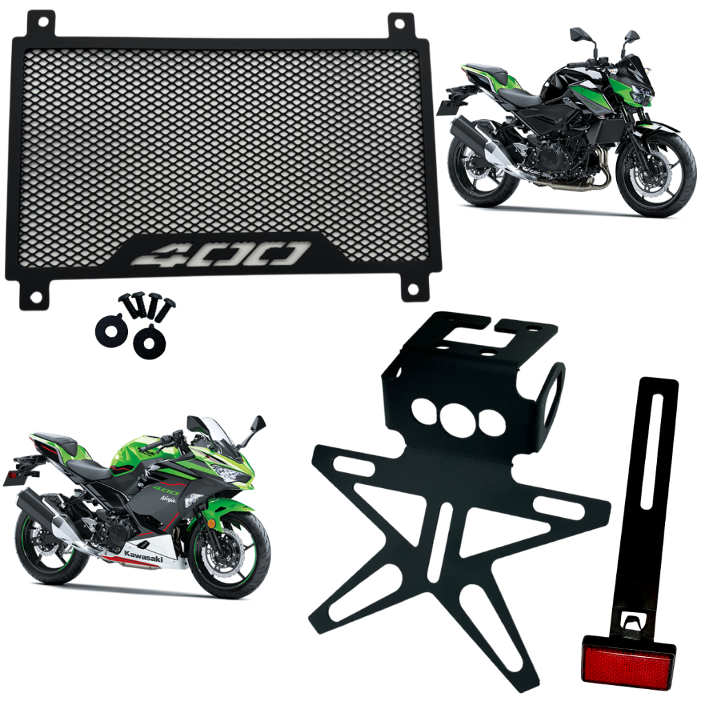 Eliminador de Rabeta Ninja 400 Z400 Fixo + Protetor de Radiador
