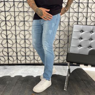 Calça Jeans Clara Tradicional Masculina Skinny