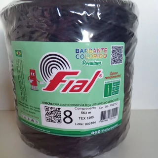 Barbante Fial Preto N°8
