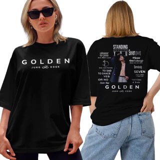 Camiseta Camisa Unissex Album Golden Seven Jungkook Jk Frente E Costas Cantor Coreano