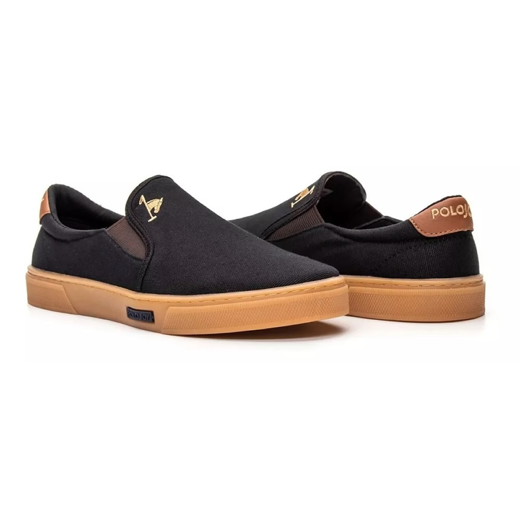 Sapatênis Slip On Masculino Tênis Iate Polo Joy Original Casual Tamanhos Grandes 35 ao 44