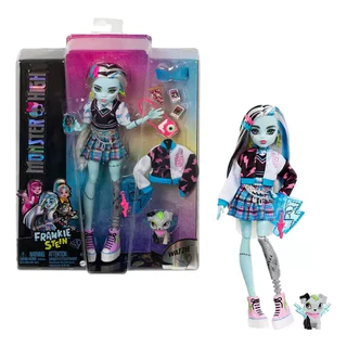 Boneca Monster High Frankie Stein C/ Pet E Acessórios - Mattel Hhk53