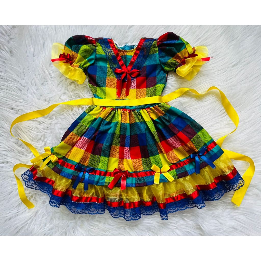 VESTIDO FESTA JUNINA 4/16 - REF: 1195