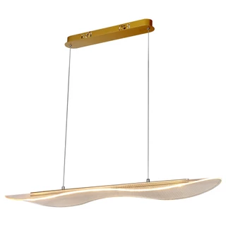 Luminária Pendente Acrilica Design Moderno Sala Jantar Bivol Cor Dourado 110v/220v