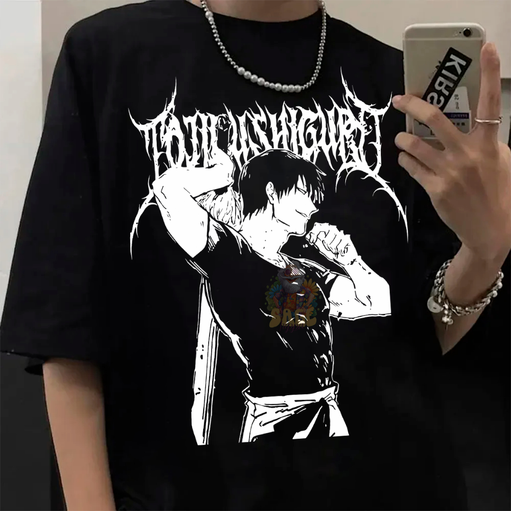 Camiseta Basica Algodao Toji Fushiguro Metal Jujutsu Kaisen