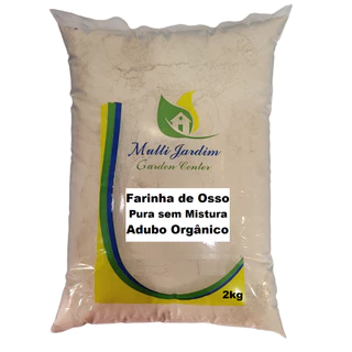 2kg Farinha de Osso PURA, sem misturas, Adubo Orgânico Plantas Flores Hortaliças etc