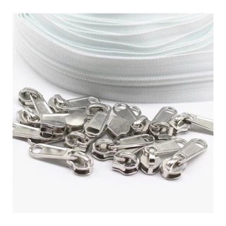 Zíper Nylon 03 Branco - Rolo Com 25 metros + 25 Cursor em Oferta na Shopee