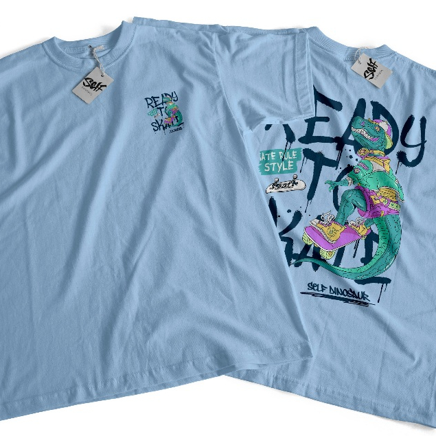Camiseta Self Dinosaur Ready To Skate Skate Rule Style