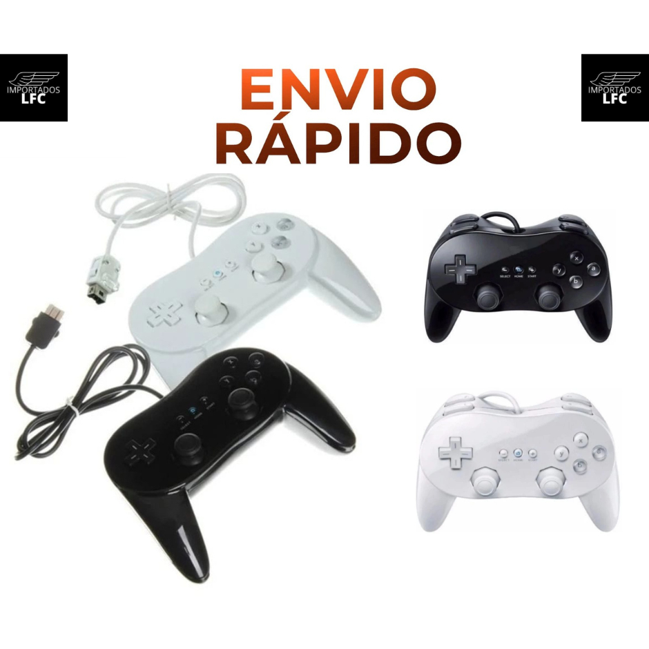 Controle Nintendo Wii Classic pro Controller Com Fio