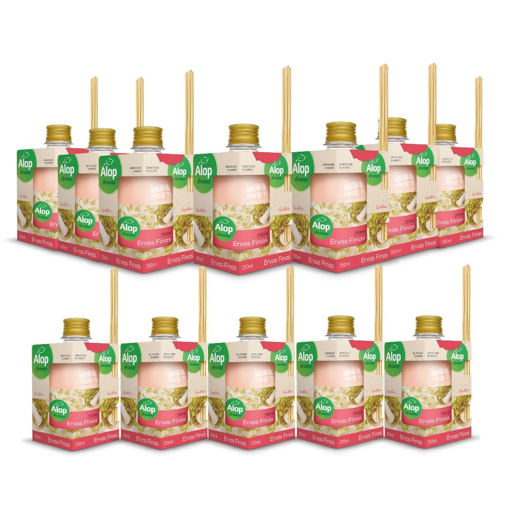 12 Difusor/Cheirinho De Ambiente 250ml Alop Ervas Finas | Shopee Brasil