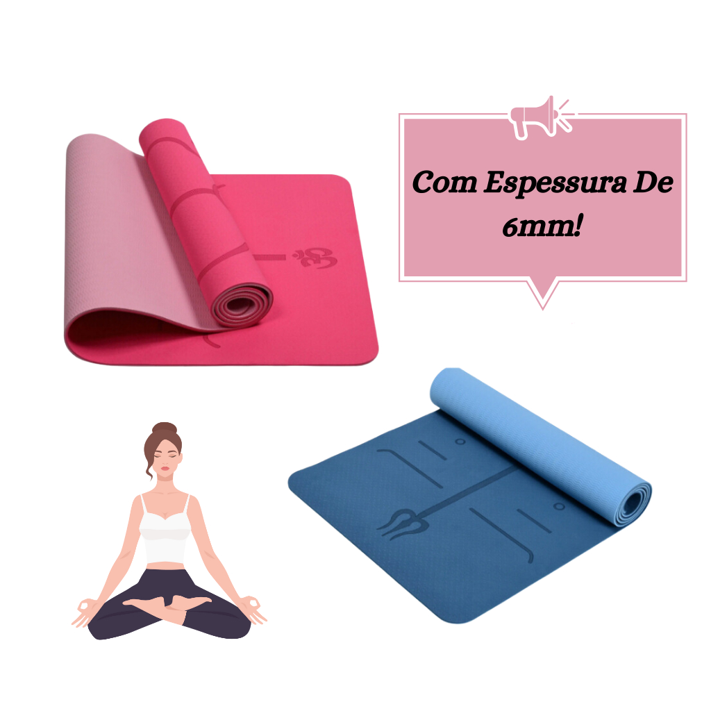 Foldable Non slip Yoga Pilates Mat Posture Lines Portable - Temu