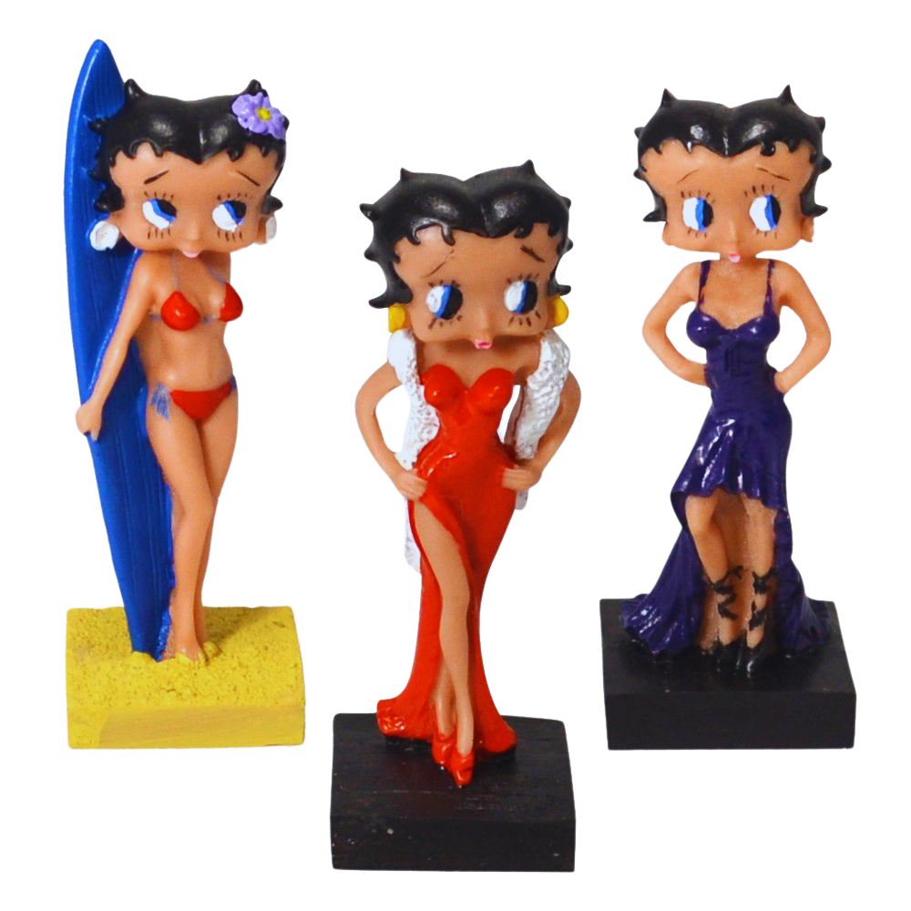 Betty boop　稀少フィギュア3体セット Betty Boop Em Resina Colecionáveis Decoração 3 unidades Presente