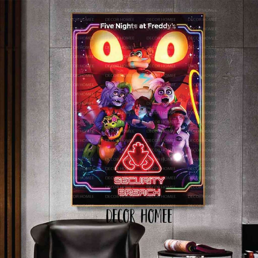 Quadro Placa Decorativa Five Nights At Freddys 1 Celebrate Poster