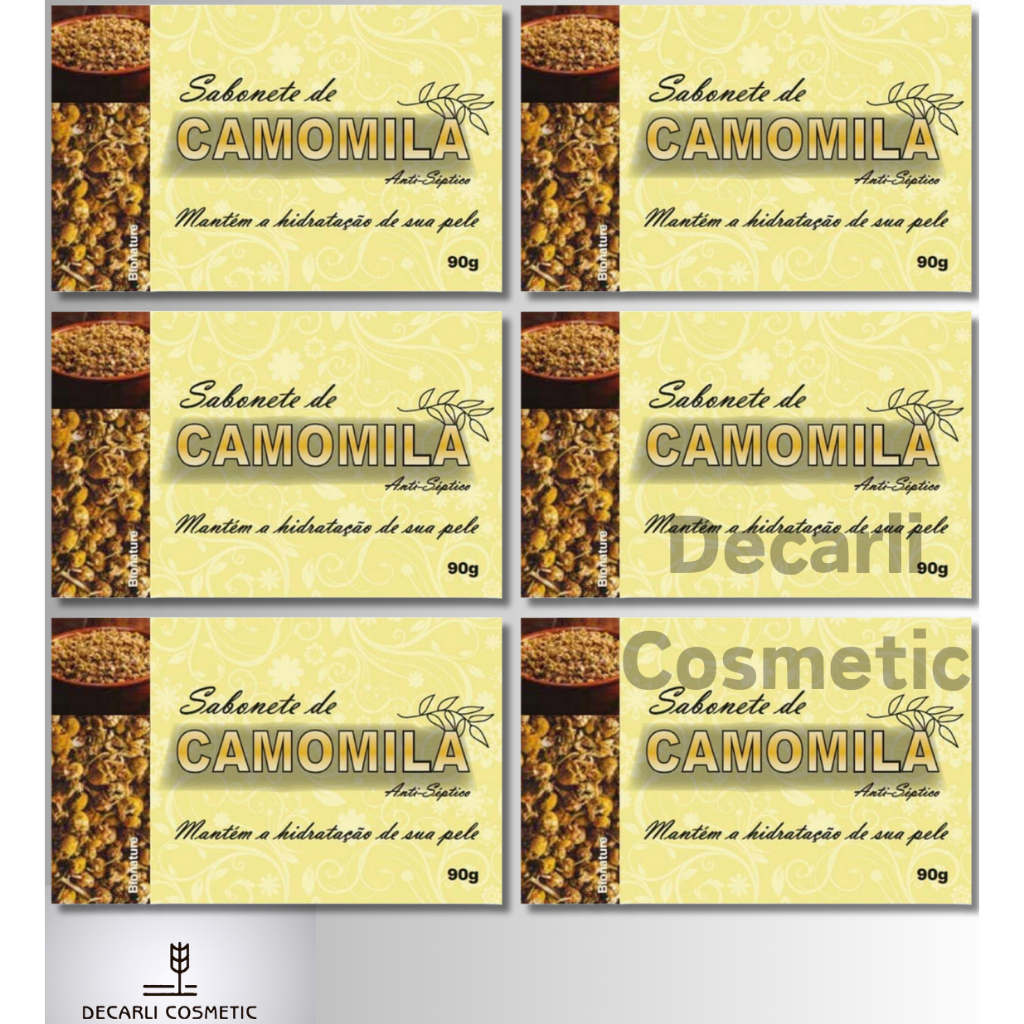 6 UN Sabonete Barra de Camomila 90g - Bionature
