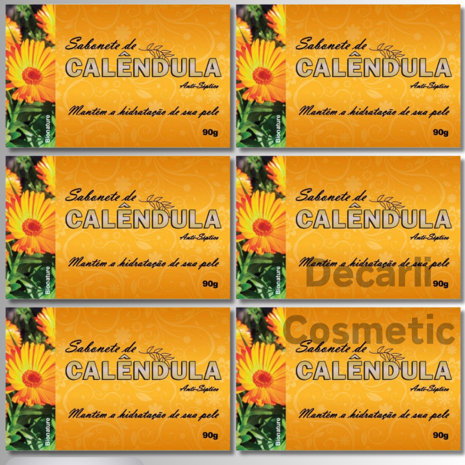 6 UN Sabonete Barra de Calêndula 90g - Bionature
