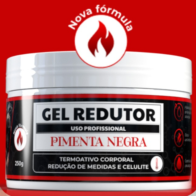Gel Redutor de Medidas Termo Ativado Pimenta Negra