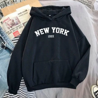 Moletom Canguru Unissex Blusa de Frio Masculino Feminino Com Capuz Bolso Algodão New York 199X