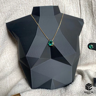 Expositor Busto para Colar e Chocker Geométrico Low Poly Bijuterias Joias 20CM