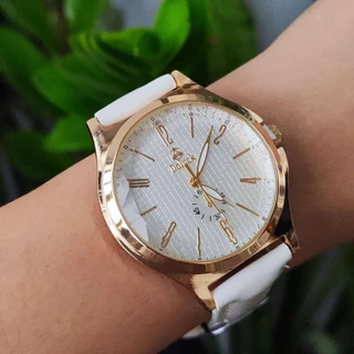 Relógio feminino de luxo casual em couro Relógios femininos Casual & Fashion Redondo pulseira de couro