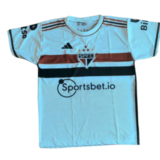Camisa do São Paulo Branca Bordado 23/24 SPFC Pronta Entrega Masculina - SP Branca nova
