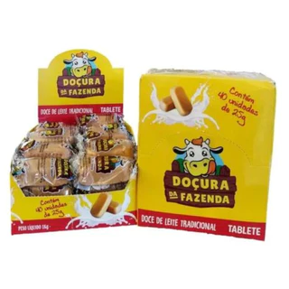 Doce De Leite Doçura Em Tabletes 40un 25g - Sabor Mineiro
