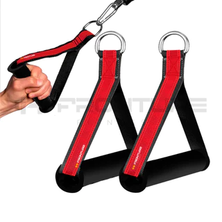 Puxador Mão Estribo VERMELHO Nylon Alça CrossOver Remada Academia Pilates Puxada Triceps Biceps Par