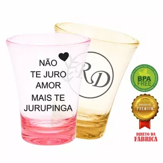 Kit 100 Copos Dose 50ml Acrílico Personalizados - Aloha