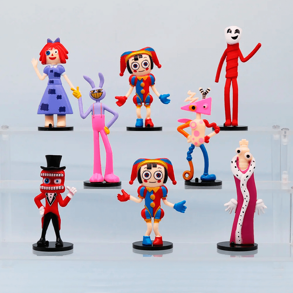 Kit 7 ou 8 Miniaturas do Circo Digital - Pomni, Jax, Caine, Raghata ...
