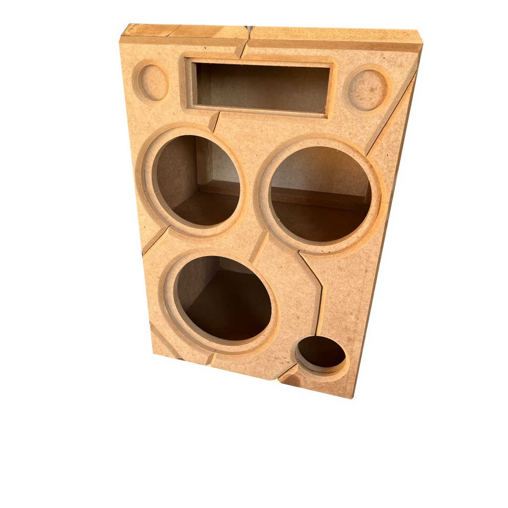 Caixa Bob Residencial sub 8” 2 médios de 6 Pol Crua