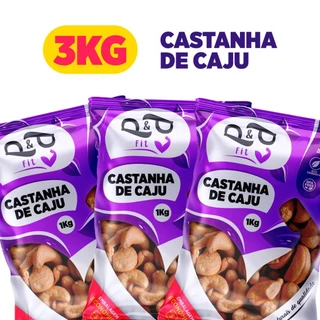 3Kg Castanha de Caju Torrada com ou sem Sal - P&P em Oferta na Shopee