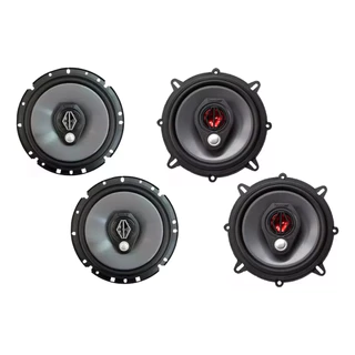 Kit Bomber 4 Alto Falante Triaxial 5 Pol + 6 Pol Bbr 50w Rms