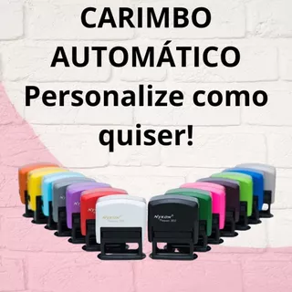 Carimbo Automático 302 - Personalize como quiser - Gravamos QUALQUER texto