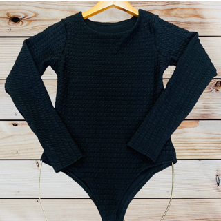 BODY FEMININO BUBLE MANGA LONGA PARA O INVERNO