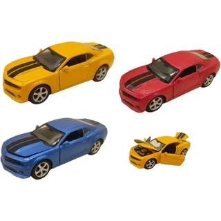 Carrinho Carro Miniatura Ferro Camaro Abre Portas Colecionável Fricção