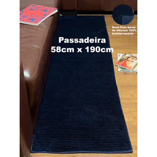 MD005 Tapete Bolinho Cozinha Sofá Provador Corredor Cama Passadeira Macarrão 0,58x1,9 Mt Antiderrapante liso Macio
