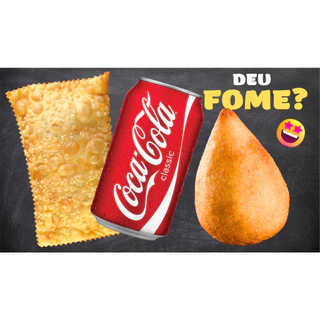 Painel Adesivo Parede Coxinha Pastel Coca Lanchonete Comercio Cozinha Comidas Trailer Carrinho Food Truck