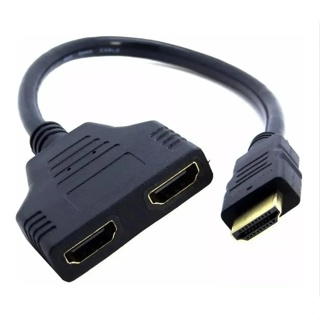 Divisor Extensor Splitter HDMI Macho Para 2 Cabo Fêmeas 1x2