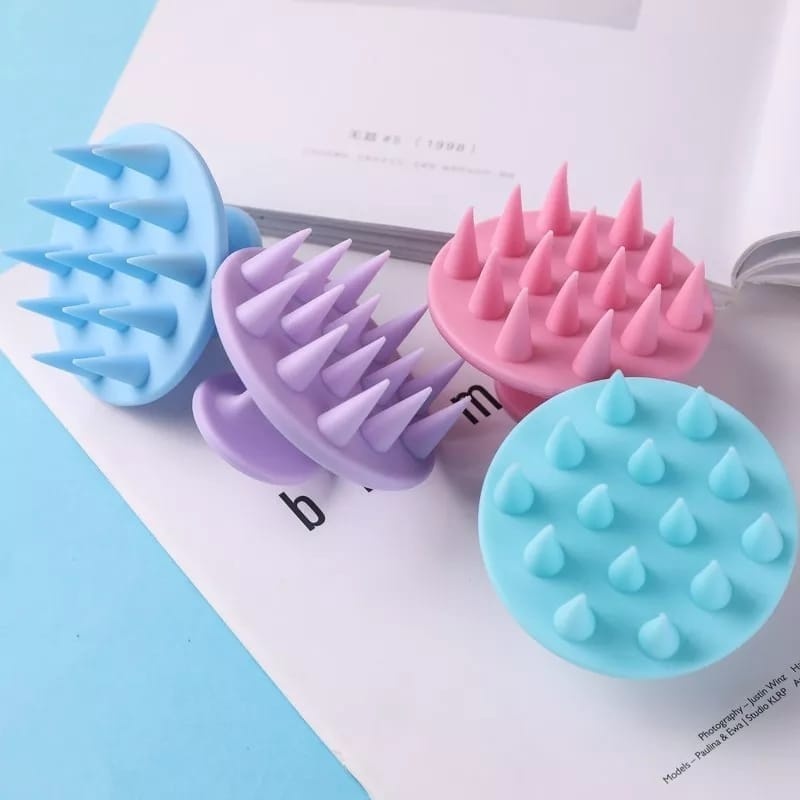 KIT 3 Escova De Lavar Cabelo de Silicone Auxilia O Crescimento Diminui ...